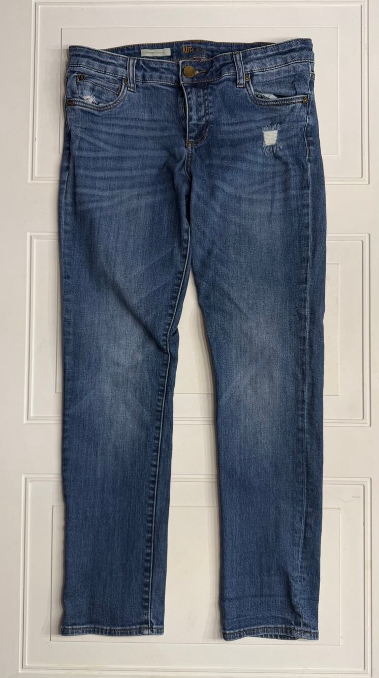 Kut from the Kloth Womens Sz 8 Catherine Boyfriend Straight Blue Denim Jeans